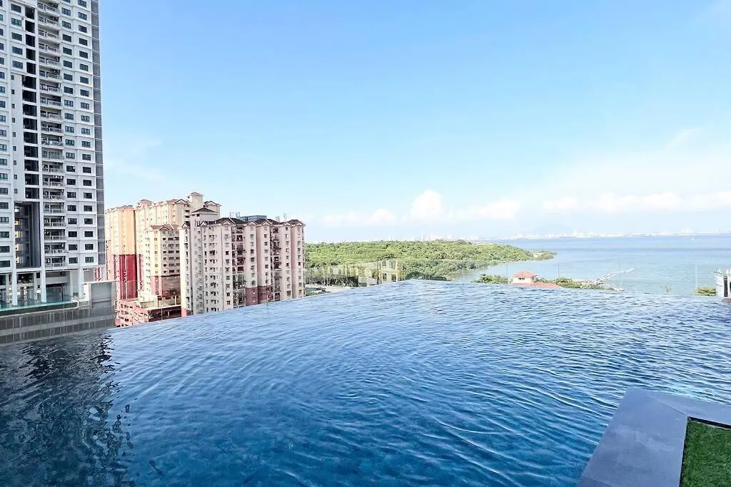 Georgetown Skypool Urban 2Br Family & Baby-Friendly 9Pax Seaview Penang Διαμέρισμα Jelutong