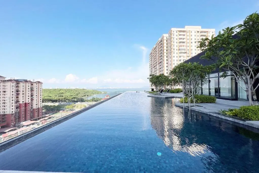 Georgetown Skypool Urban 2Br Family & Baby-Friendly 9Pax Seaview Penang Διαμέρισμα Jelutong 0*,